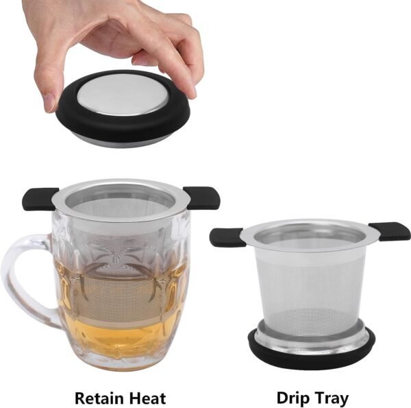 Green Tea Filter Cup & Tea Infuser Strainer - Tea Filter for Green Tea (with Silicon Sleeve) - Image 5