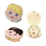 Wooden Tooth Keepsake Box Organizer for Teeth Collection- Boy & Girl