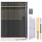 24 Pcs Professional Drawing & Sketching Pencil Combo Set
