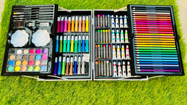 145 Pcs Professional Artist Drawing Set Art Kit For Kids With Wooden Briefcase - Image 5