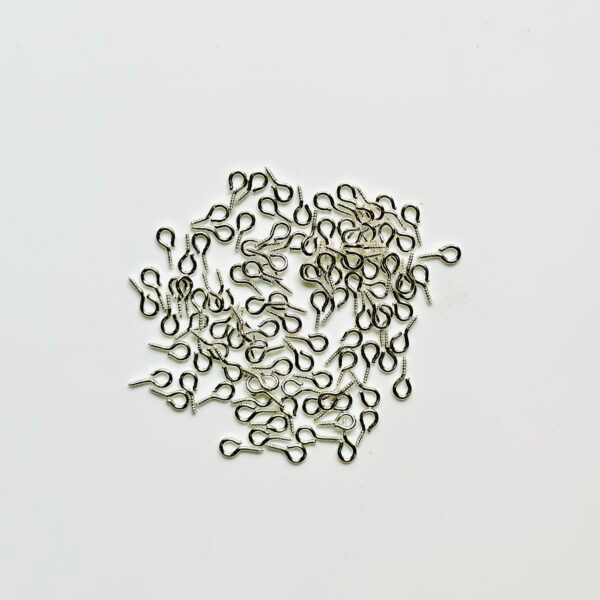 Eye Screw Hooks Pack of 10 Grams Silver- Small