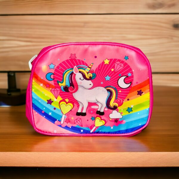 Multipurpose Side Sling Bag for Kids Age 1-10 Years, Multipurpose Uses as Makeup Organiser, Picnic Bag, Swimming Bag and For Lunch & Travelling- Unicorn - Image 2