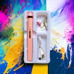 Safe Electric Baby & Adult Nail Trimmer, 6 Grinding Additional Replacement Heads, Rachargable Nail Clippers Manicure Pedicure Kit With LED Light- Random Color