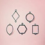 5 pcs Silver Rakhi Bracelet Bazel Blanks Charms Hollow Mold DIY Crafts for Resin Rakhi, Bracelet, Jewellery Making
