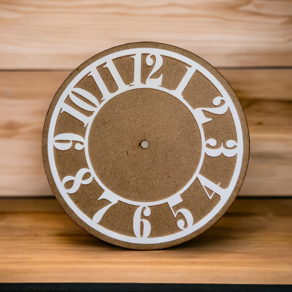 NUMERIC NUMBER CLOCK RING- WHITE 6 INCH