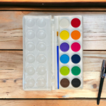 Color, colour, water color, water colour, water color set, water colour set, water colour set with brush, water colour with brush