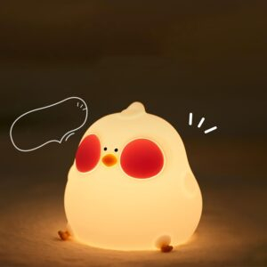 Silicone Cooku Chick Night Light Lamp | Touch-Control Color-Changing LED Lamp | USB Rechargeable (Copy)