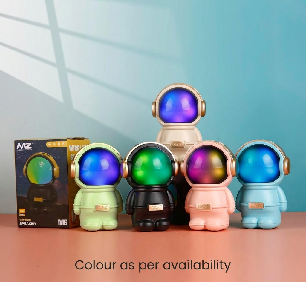 Astronaut LED Bluetooth Speaker for Kids & Desk Décor | Cute Space Design | Portable Wireless Speaker for Home & Gifts - Image 4