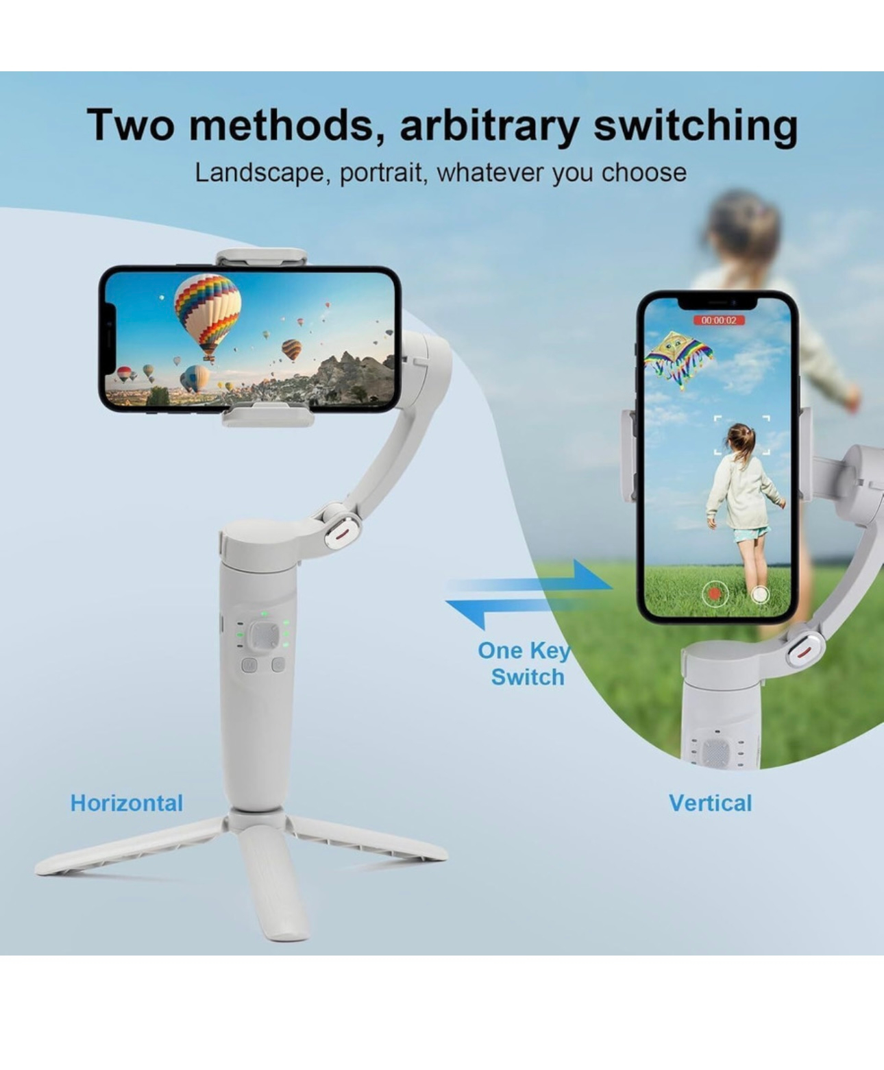 3-Axis Gimbal Stabilizer | Advanced Gyroscope | Shake-Free Footage | Face Tracking and Object Tracking | 2500mAh Battery - Image 6